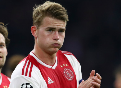 Ajax captain Matthijs de Ligt.