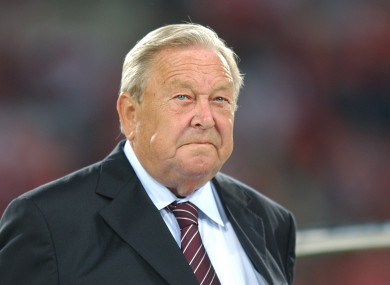 Former Uefa President Lennart Johansson.