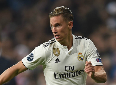 Marcos Llorente in action for Real Madrid.