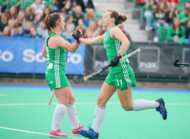 Megan Frazer celebrates scoring one of the 11 goals.