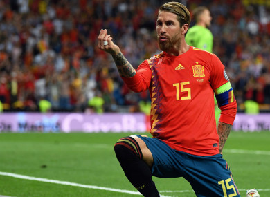 Spain's Sergio Ramos.