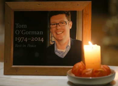 File photo of a picture of the late Tom O'Gorman.