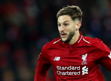 Adam Lallana (file pic).