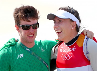Lynch with Annalise Murphy at the Rio Olympics.