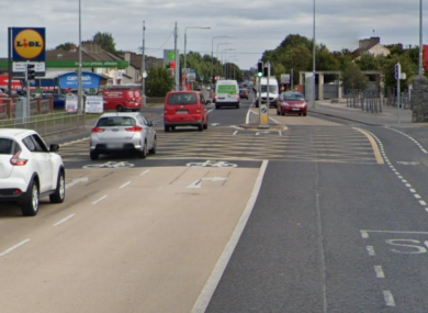 The road where the initial incident happened..