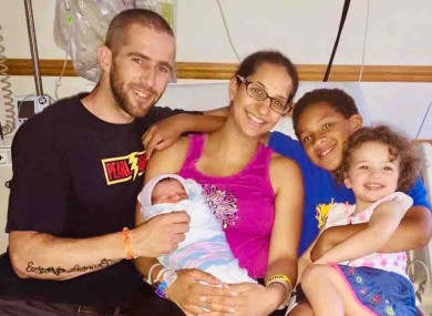 Keith Byrne with his wife Kerin and their three children