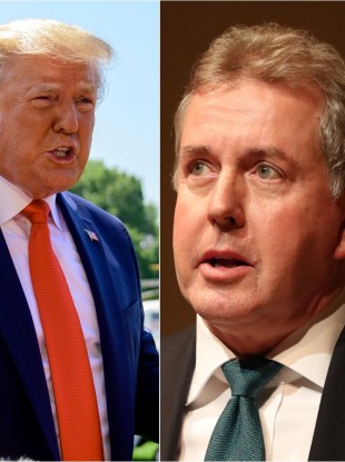 US President Donald Trump and Ambassador Kim Darroch