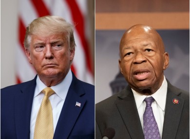 US President Donald Trump and Democratic Representative Elijah Cummings