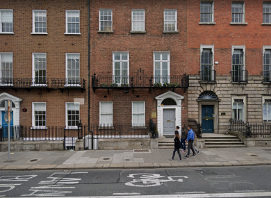 The Georgian exterior of the Church of Scientology National Affairs Office.