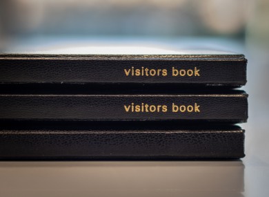 Visitor books will be returned to heritage sites.