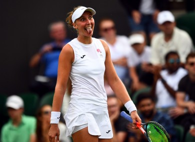 Beatriz Haddad Maia reacts after beating Garbine Muguruza at Wimbledon earlier this month.