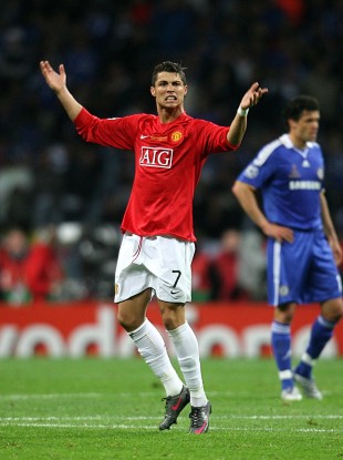 Ronaldo won three Premier League titles and the Champions League at Old Trafford.