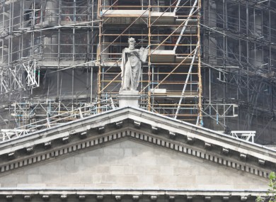 Work on the Four Courts building, Dublin.