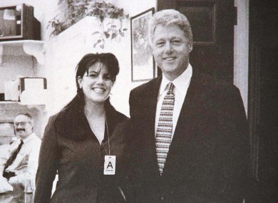 Monica Lewinsky pictured with Clinton