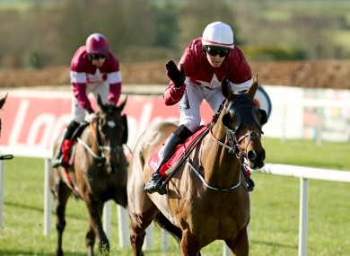 Tiger Roll and Keith Donoghue racing in Navan earlier this year.