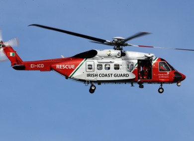 File image: The Shannon-based Irish Coast Guard, Rescue 115, was also tasked and reached the scene soon after the other emergency services.
