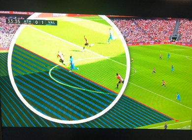 Valencia's controversial goal was allowed to stand against Athletic Bilbao.
