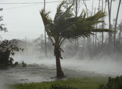 Winds from Hurricane Dorian whip through a neighbourhood in Freeport, Grand Bahama.