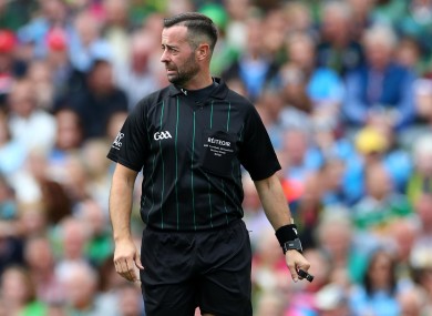Referee David Gough during the All-Ireland final.