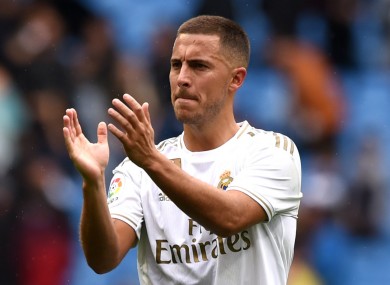 Real Madrid debutant Eden Hazard.