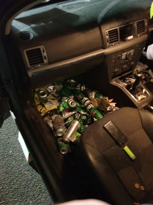 An image inside one of the arrested people's cars.