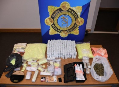 Drugs seized by gardaí in Wexford.