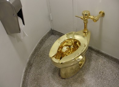 The fully functional toilet is made from 18-karat gold.