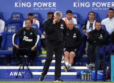 Steve Bruce earlier today.