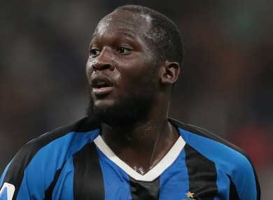 Romelu Lukaku pictured competing for Inter.