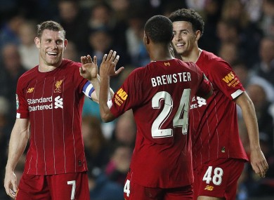 Liverpool beat MK Dons 2-0 during the week.