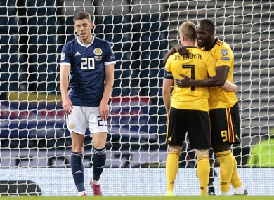 Lukaku opened the scoring for Belgium at Hampden Park.