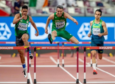 Ireland's Thomas Barr on the way to finishing second to qualify.