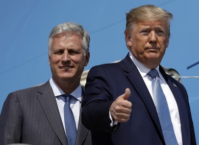 Trump with Robert O'Brien.