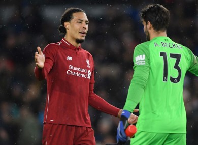 Virgil van Dijk and Alisson have been included in the Fifa Best XI.