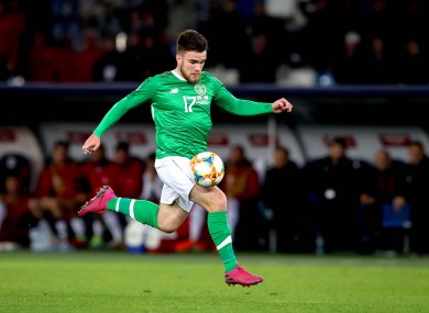Aaron Connolly during his substitute appearance for Ireland in Georgia last Saturday.