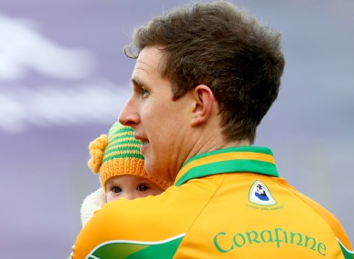 Gary Sice with his daughter Sadhbh after March's All-Ireland club final.
