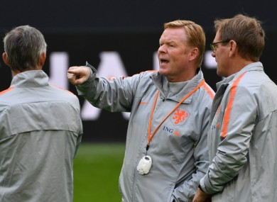 Ronald Koeman with his coaching staff (file pic).