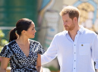 Meghan and Harry during a visit to the Nyanga Township in Cape Town last week