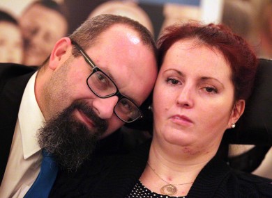 Marcin Filak from Kildalkey, Co Meath cares for his wife Ola who suffers from locked-in syndrome.