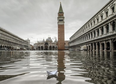 A flooded St Mark's Square in Venice on Friday.