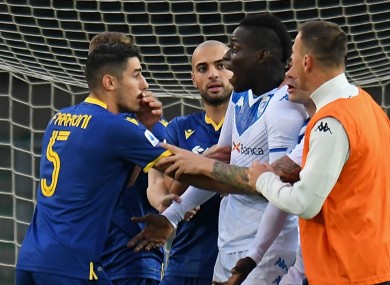 Mario Balotelli expresses frustration after claiming he was subjected to racist abuse.