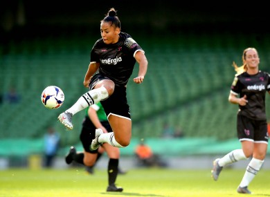 Rianna Jarrett in action for Wexford Youths in the FAI Cup final.