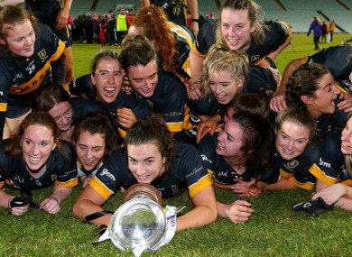 The Mourneabbey team celebrate becoming the All Ireland Ladies Senior Club Football Champions.
