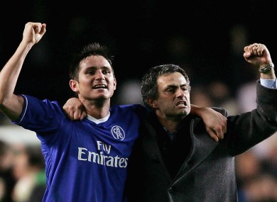 Frank Lampard and Jose Mourinho.