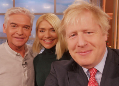 Johnson shared a selfie from the set of the ITV programme.