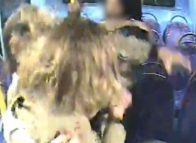 The attack was captured on CCTV.