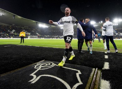 Rooney made his debut for Derby County last night.