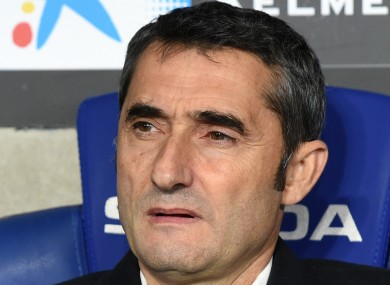 Barcelona head coach Ernesto Valverde