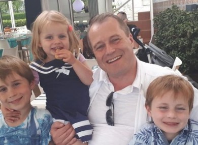 The father of the children Andrew McGinley released this image of him with his children through An Garda Síochána.
