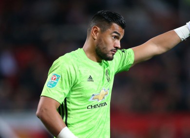 Manchester United goalkeeper Sergio Romero.